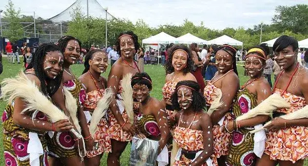 Women dancing at Festival